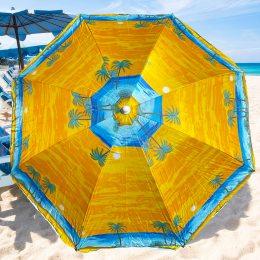 Компактна пляжна парасолька для пляжу, пікніка та відпочинку на природі з нахилом і чохлом у комплекті №1 1,6 м Жовтий