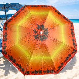 Компактна пляжна парасолька для пляжу, пікніка та відпочинку на природі з нахилом і чохлом у комплекті №1 1,6 м Помаранчевий