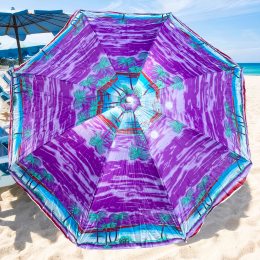 Компактна пляжна парасолька для пляжу, пікніка та відпочинку на природі з нахилом і чохлом у комплекті №1 1,6 м Фіолетовий