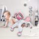 Дитячі чотириколісні ходунки з вушками-ручками BABY WALKER Smile Рожевий (212)