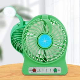 Портативний міні-USB-вентилятор Home Fest Portable Mini Fan USB з ліхтариком, Зелений