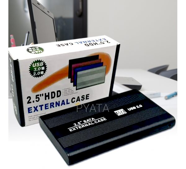 Внешний карман EXTERNAL CASE USB для HDD, SSD переносной корпус для жесткого диска Sata 2.5 (206)