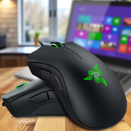 Оптична сенсорна ігрова миша Razer DeathAdder Elite 220 IPS, 6400 DPI, Чорний (206)