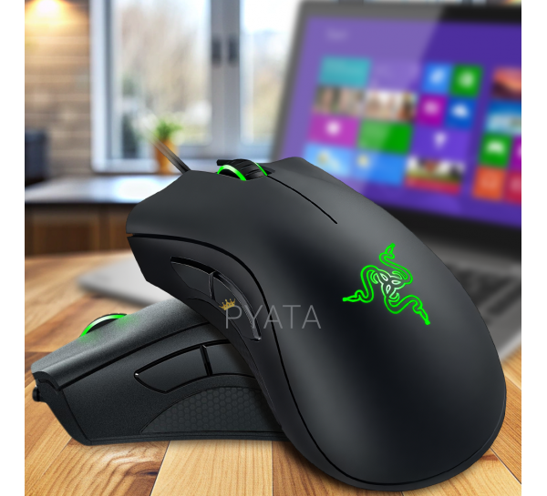 Оптична сенсорна ігрова миша Razer DeathAdder Elite 220 IPS, 6400 DPI, Чорний (206)