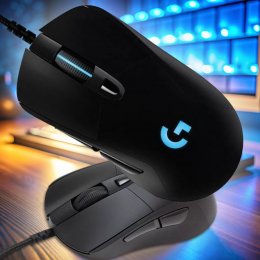 Мишка ігрова комп'ютерна дротова LOGITECH G403 з підсвічуванням, Чорна (206)