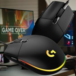 Игровая проводная компьютерная мышка с подсветкой LOGI G407 (206)