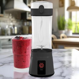 Портативний бездротовий блендер Smart Juice Cup Fruits USB 2 ножа Чорний