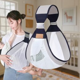 Дихаючий рюкзак-переноска для новонароджених з 3D сіткою BABY SLING AND182 бежевий (205)