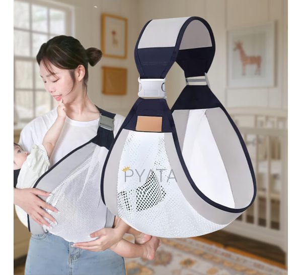 Дихаючий рюкзак-переноска для новонароджених з 3D сіткою BABY SLING AND182 бежевий (205)