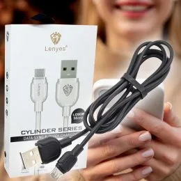 Кабель LENYES LC808 Micro USB 1м 2.1A, Черный (206)