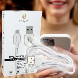 Кабель LENYES LC808 Micro USB 1м 2.1A, Белый (206)