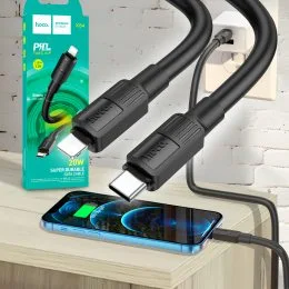 Портативный кабель Type-C to lightning 20W PD для зарядки и передачи данных HOCO X84 1м Черный (206)