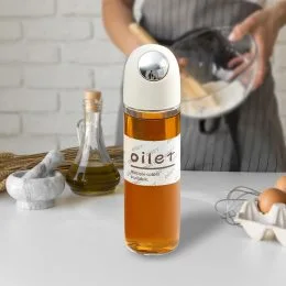 Настольный стеклянный диспенсер для масла с автоматическим открыванием Kitchen oil can AND LY-648 Белый (205)