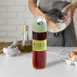 Настольный стеклянный диспенсер для масла с автоматическим открыванием Kitchen oil can AND LY-648 Зеленый (205)