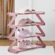 Полиця стійка-органайзер для взуття на 4 полиці New Z-Shaped Shoe Rack YH8802-4 Рожевий (2742)