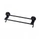 Металлическая вешалка для полотенец на клейкой основе Simple towel bar YH6612B Черный (2126)