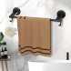 Металева вішалка для рушнику на клейкій основі Simple towel bar YH6612A Чорний (2125)