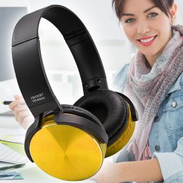 Стильные накладные наушники SN eXtra Bass MDR-XB450, беспроводные, Желтый