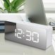 Настольные зеркальные часы Mirror Led Clock YQ-719 в стиле минимал, Белый циферблат/Белый корпус