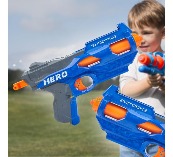 Детский игрушечный бластер с мягкими патронами Nerf N-Strike Elite Hotshock 7023/E70 Синий Нерф (В)