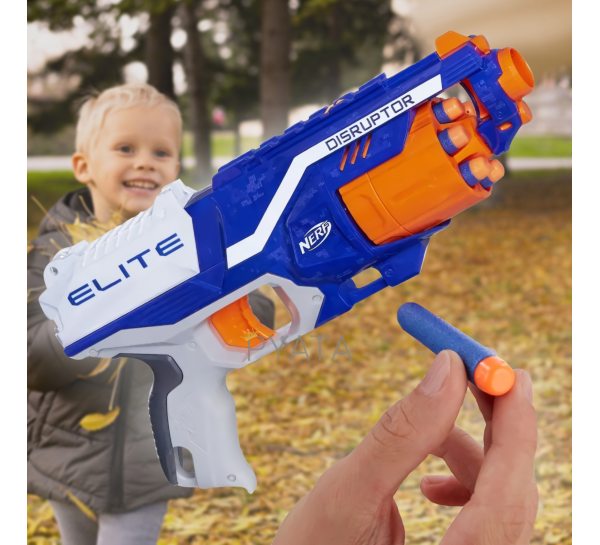 Детский игрушечный бластер с мягкими патронами Nerf N-Strike Elite Disruptor 7020/E68 Синий Нерф (В)