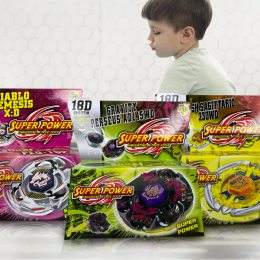 Детская интерактивная пусковая игрушка волчок со световым дополнением Beyblade 6299А Super Power 18D в ассортименте (В)