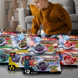 Детская интерактивная пусковая игрушка волчок со световым дополнением Beyblade 82022 Super Power 18D в ассортименте (В)