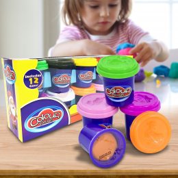 Дитячій набір для ліплення глина Colour Dough 12 шт в комплекті  (В)