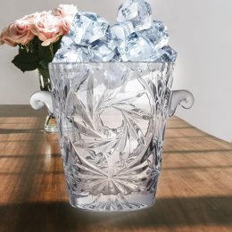 Хрустальное ведро для льда с ручками Glass Ware HF025