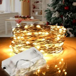 Елочное украшение гирлянда Xmas "Роса" 3 м на 2 батарейках Теплый (HA-50)