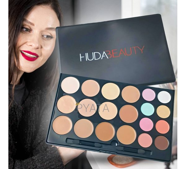 Палітра тіней 20 відтінків з пензликом HUDA BEAUTU (AHMD)