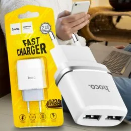 Сетевое зарядное устройство блок питания адаптер HOCO C72A USB Glorious Белый (206)