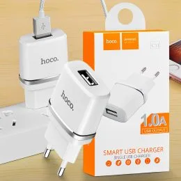 Сетевое зарядное устройство блок питания адаптер HOCO C11 Smart USB (206)