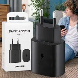 Мережевий зарядний пристрій блок живлення Samsung USB-C 25W PD Type-C Чорний (206)
