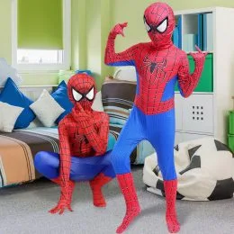 Детский карнавальный костюм Spider Man с балаклавой Человек паук, S  (рост 98-110 см) (224)