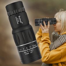 Портативный монокуляр для наблюдения Bushnell 16x52 с двойной фокусировкой + чехол для хранения / 998