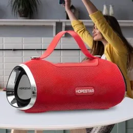 Бездротова портативна Bluetooth стерео колонка Hopestar H40 Червона (ЖЯ)