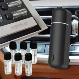Автомобильный электронный диффузор Ultrasonic Car Aroma Diffuser Black с 6 ароматами (AX)