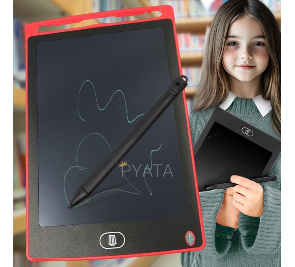  Дитячий графічний планшет LCD Writing Tablet для малювання зі стілусом 10", Червоний