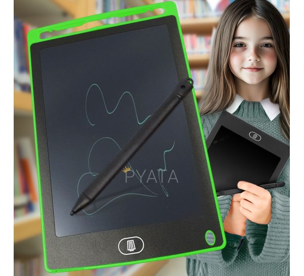  Дитячий графічний планшет LCD Writing Tablet для малювання зі стілусом 10", Зелений