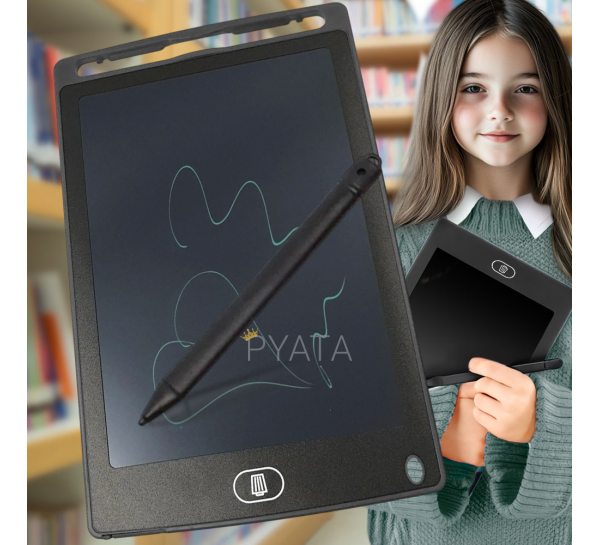  Дитячий графічний планшет LCD Writing Tablet для малювання зі стілусом 10", Чорний