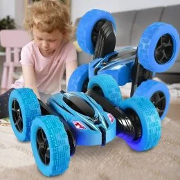 Дитяча іграшкова трюкова машинка перевертень на радіокеруванні Rapidly stunt Car Синий S688-1D FC-2001A-1