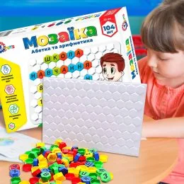 Обучающая игра Мозаика «Азбука и арифметика» для развития речи и математических навыков (KL)