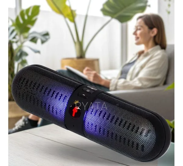 Компактна портативна Bluetooth-колонка з підсвічуванням MINI SPEAKER BT808L, Чорний