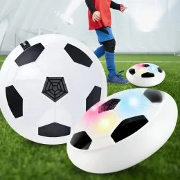 Дитячий ігровий футбольний м'яч аеробол з LED підсвічуванням Hoverball білий