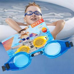Детские очки для плавания с регулируемым ремешком Intex 55602 3-8 лет Голубые