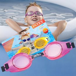 Детские очки для плавания с регулируемым ремешком Intex 55602 3-8 лет Розовые