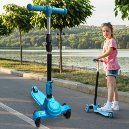 Універсальний дитячий складний самокат M-k plus k-40 Блакитний