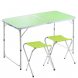 Раскладной портативный стол-чемодан для пикника с 2 стульями Folding Table Зеленый