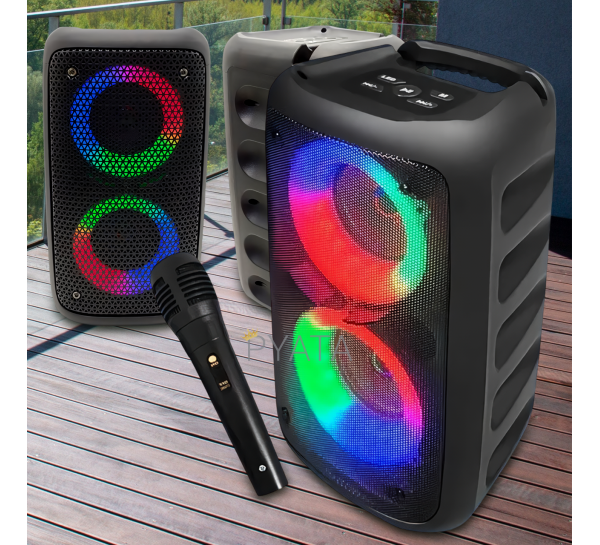 Портативна Bluetooth колонка KTS-1265 з LED-підсвічуванням, Bluetooth, FM-радіо (SO-67)